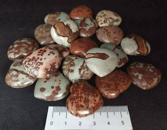 COFFEE BEAN JASPER HEARTS