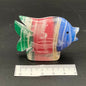 Blue, Pink and Green White Onyx Fish