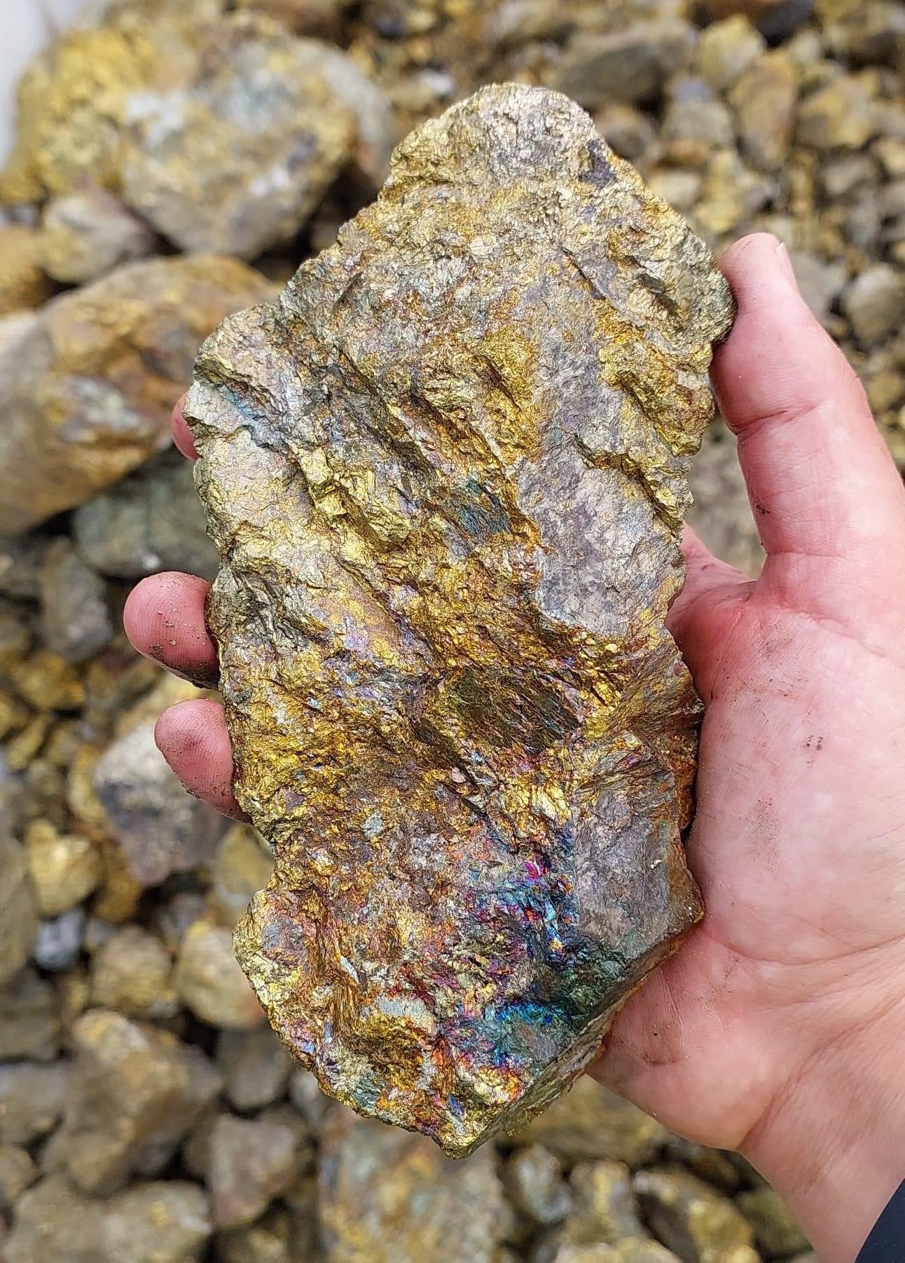 Chalcopyrite Rough Rock (Untreated) - 2kg