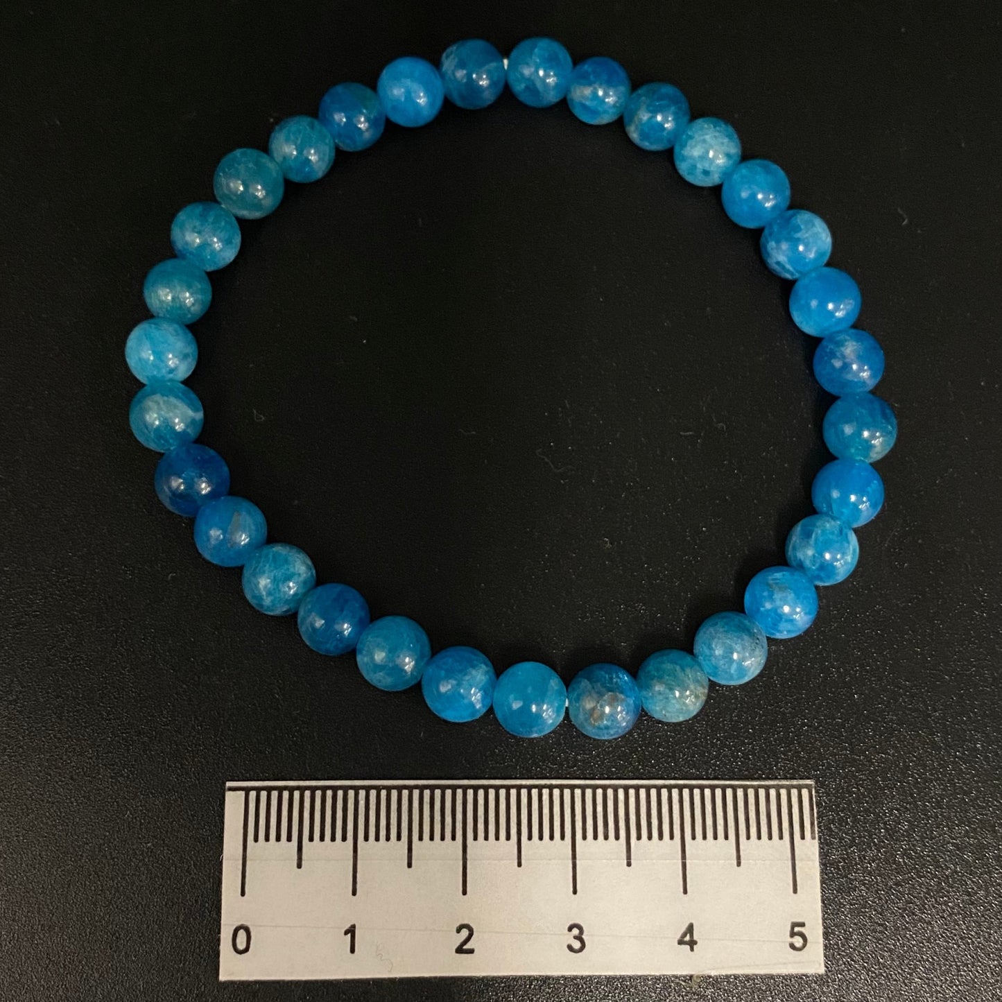 Blue Apatite Beaded Bracelet