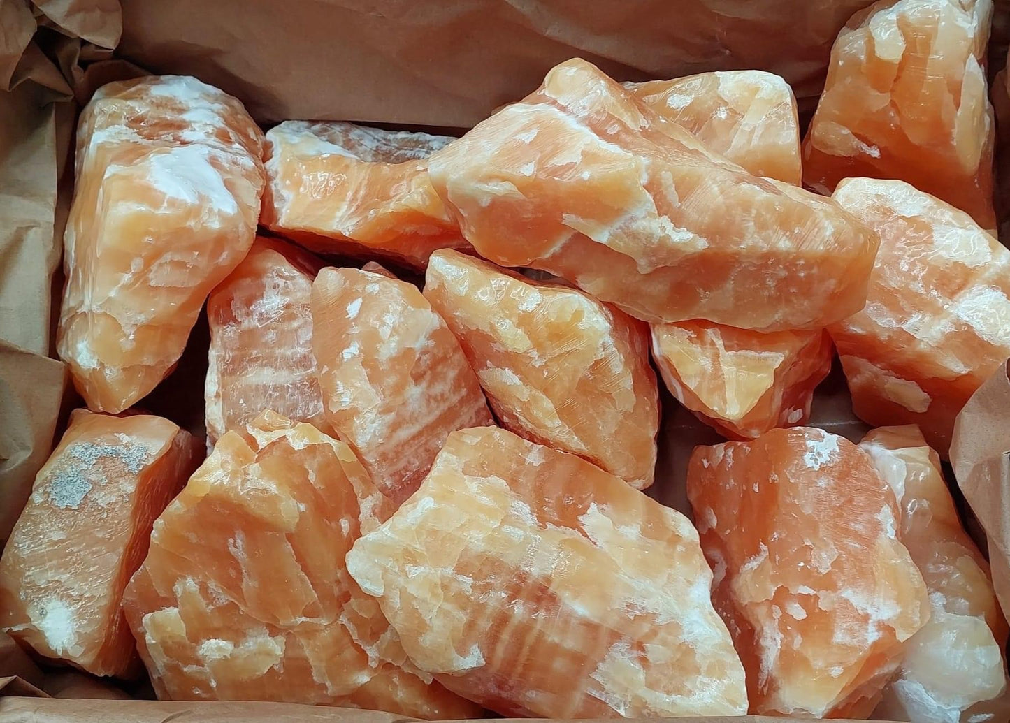 Orange Calcite Rough Rock - Bulk Buy