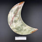 GREEN ONYX CRESCENT MOON TRINKET DISH - LARGE