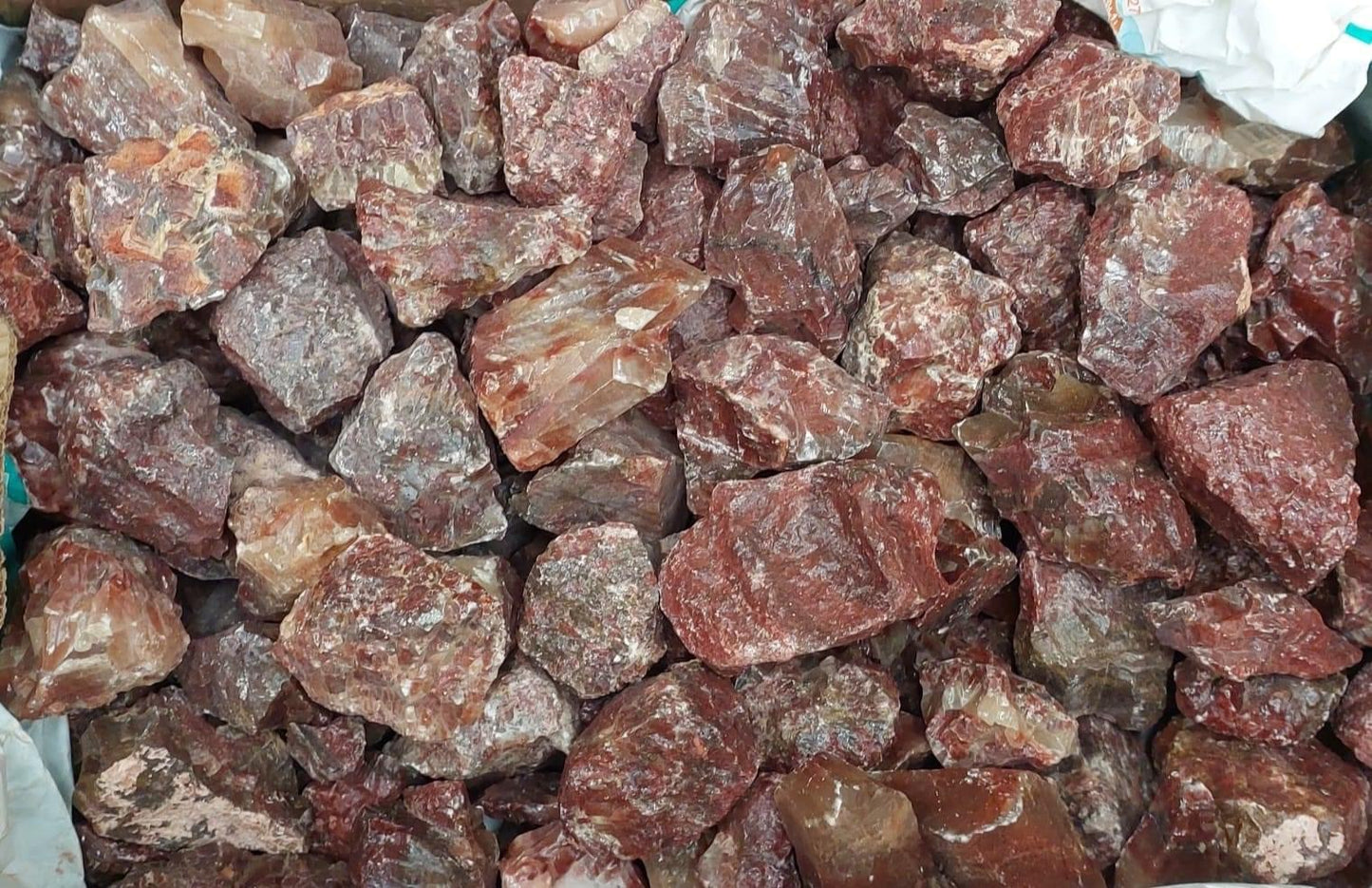 Red Calcite Rough Rock - 2kg