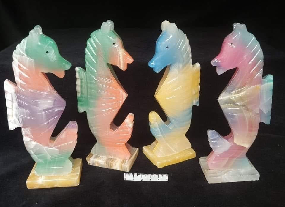 Dyed Onyx Sea Horses