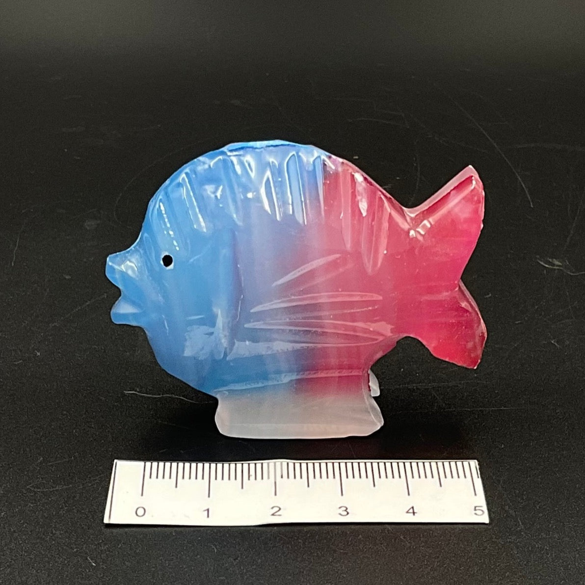 Blue and Pink White Onyx Fish