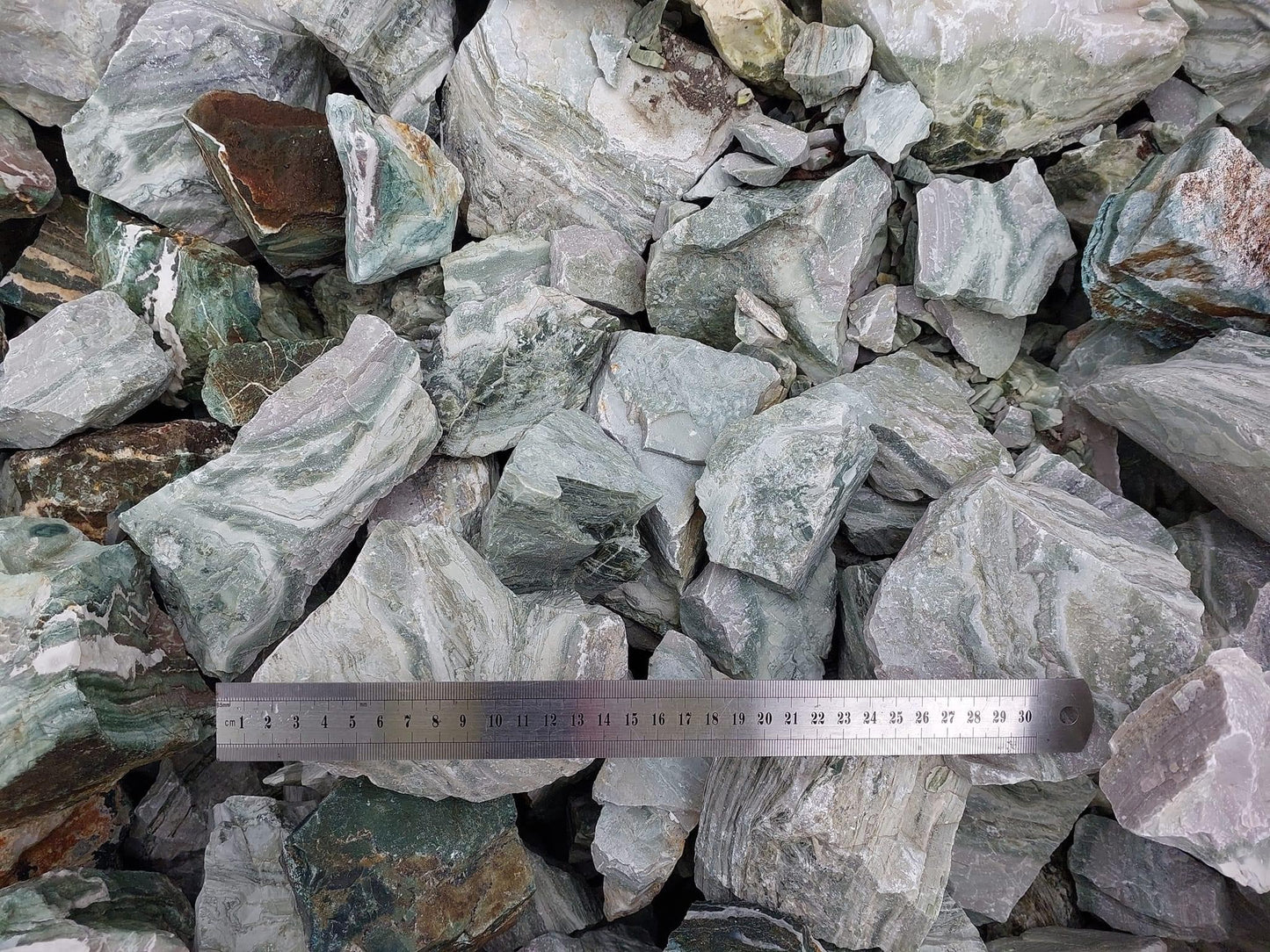 Green Jasper Rough Rock - 1kg