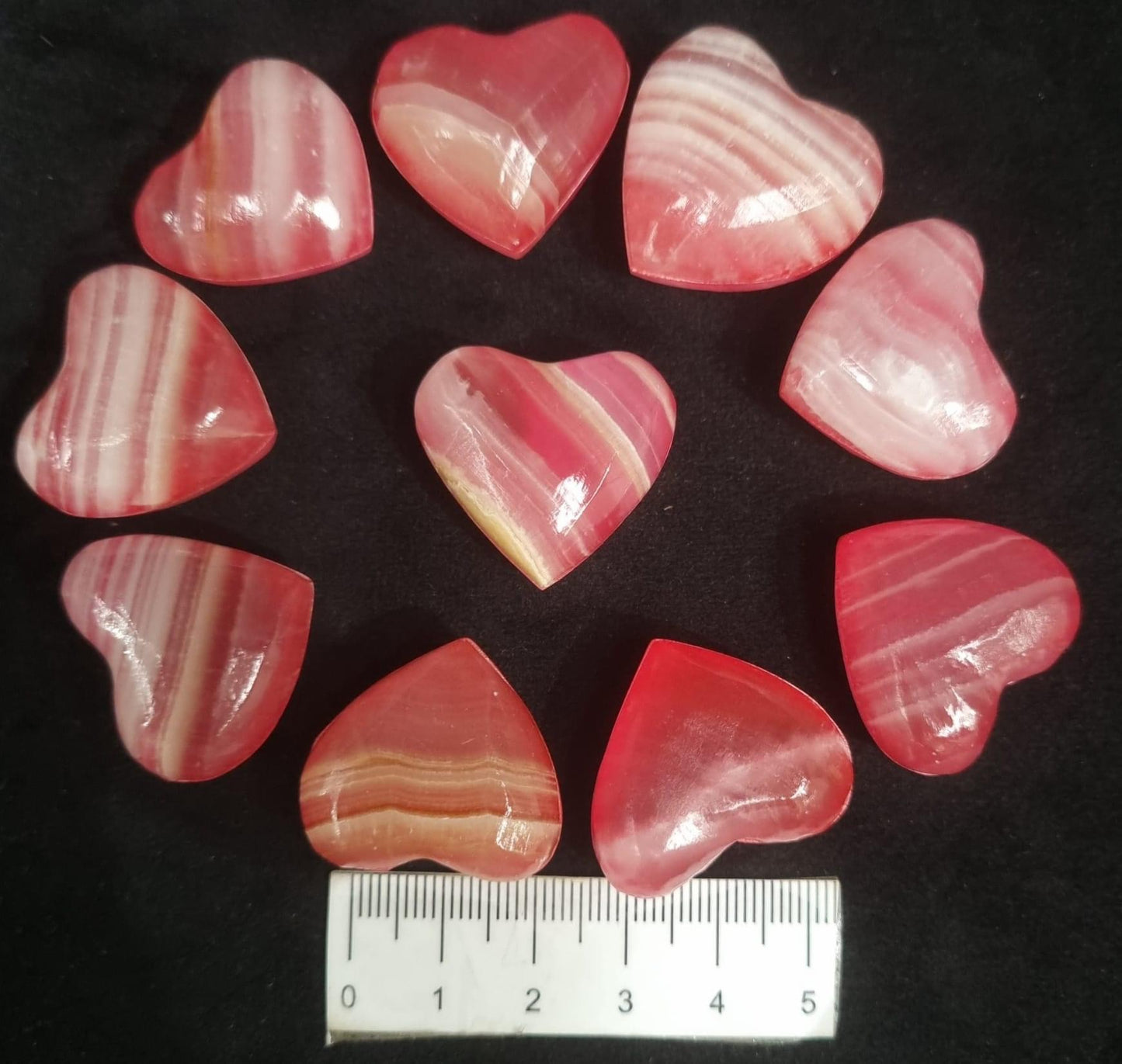 Red Onyx Hearts