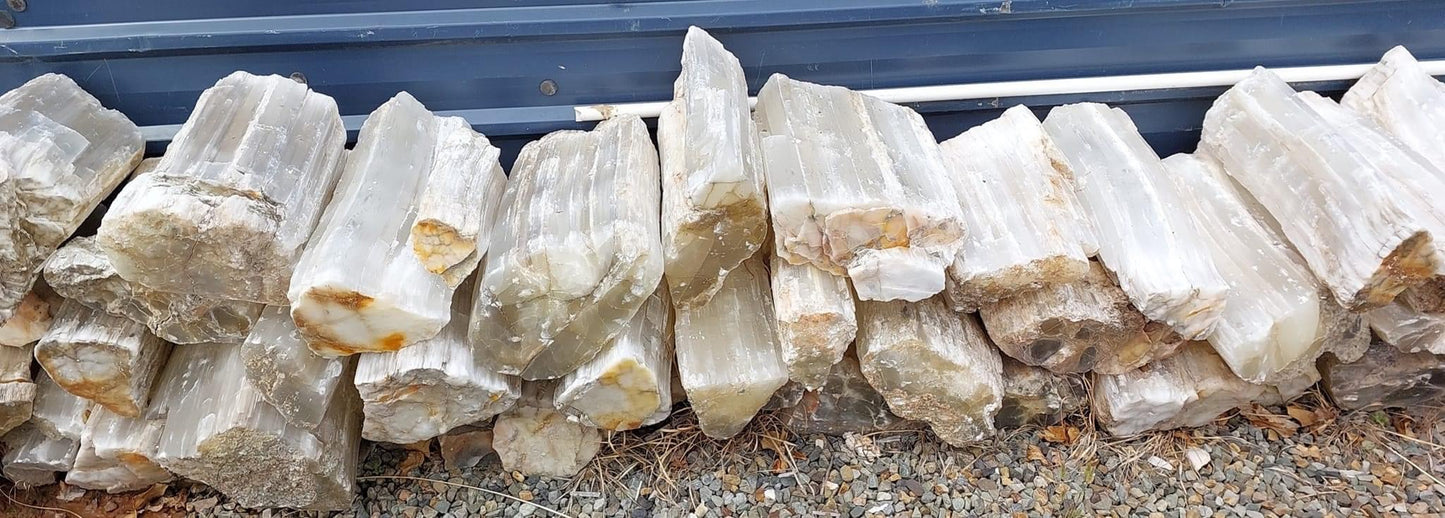 Selenite Rough Logs - 5kg