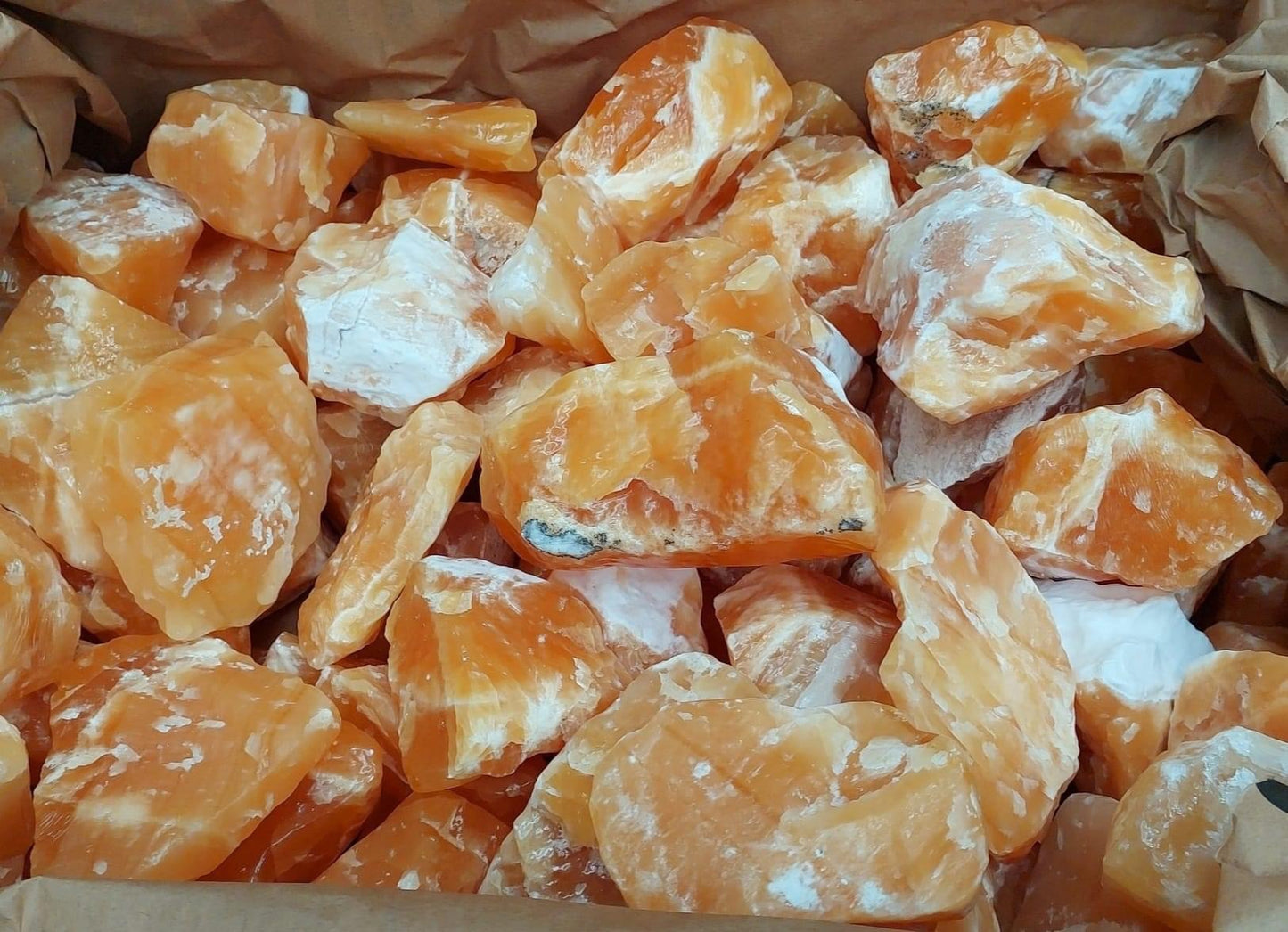 Orange Calcite Rough Rock - Bulk Buy