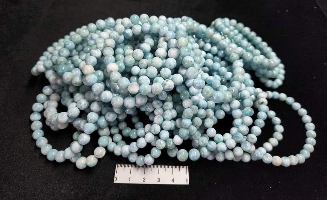 Larimar Beaded Bracelet 7-8mm