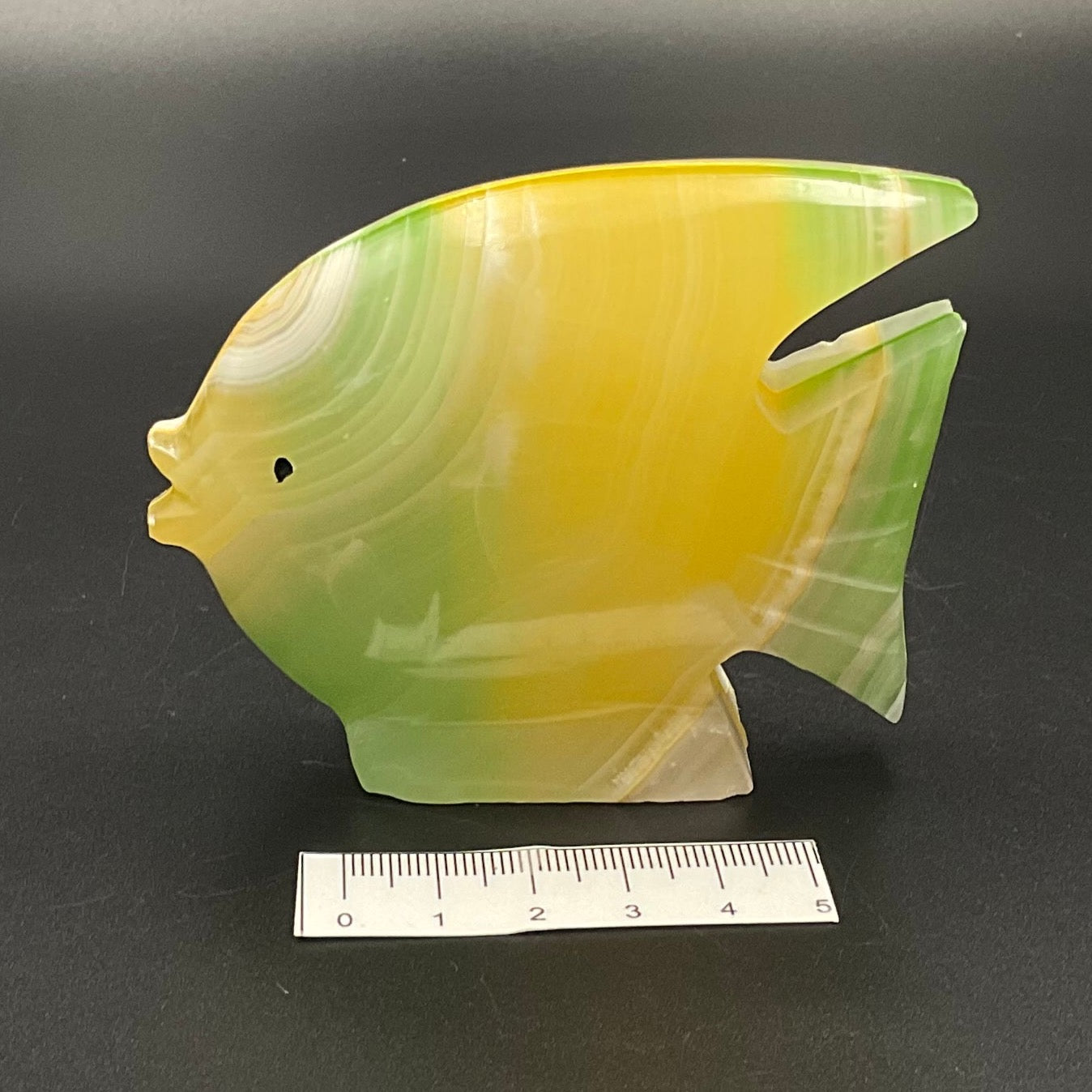 Dyed Yellow and Green White Onyx Fish