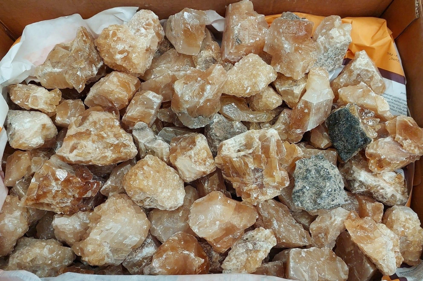 Honey Calcite Rough Rock - 2kg