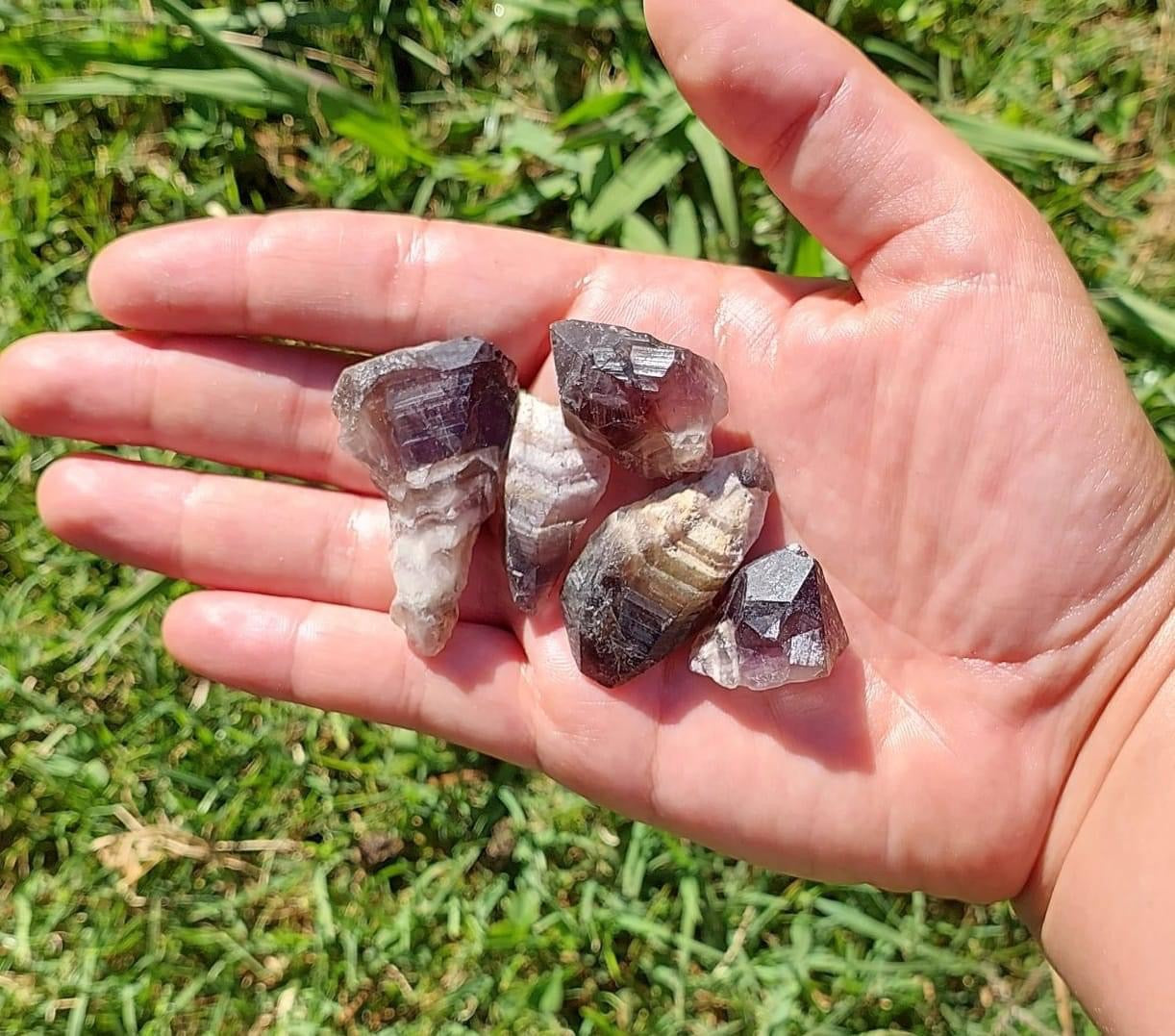 Chevron Amethyst Points - 500g