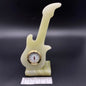 Green Onyx Guitar Clock  14cm