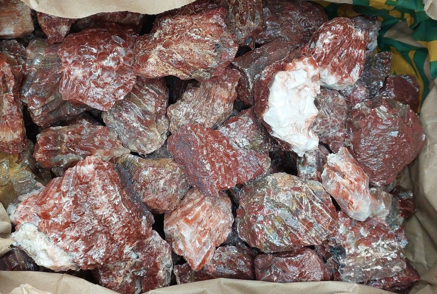 Red Calcite Rough Rock - 2kg