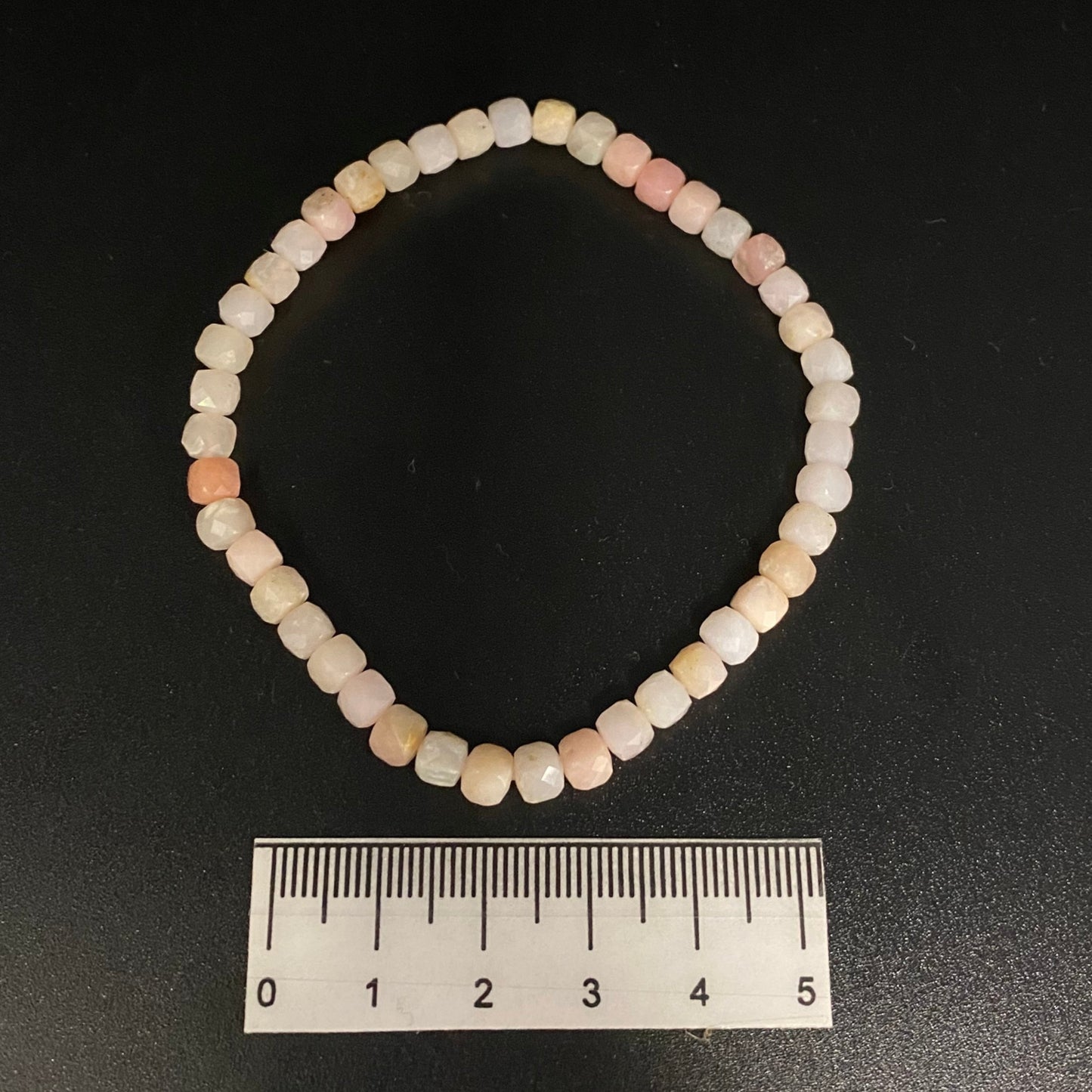 Faceted Pink Opal Bracelet 4mm