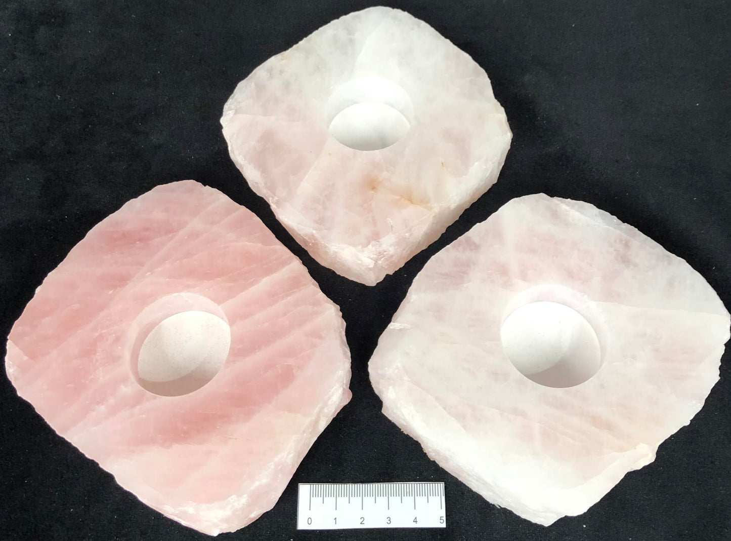 Polished Top Rose Quartz Tealight